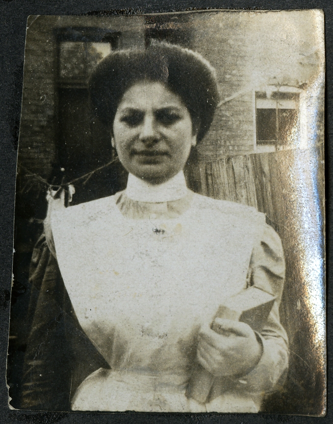 Dorothy dressed in uniform, circa 1909